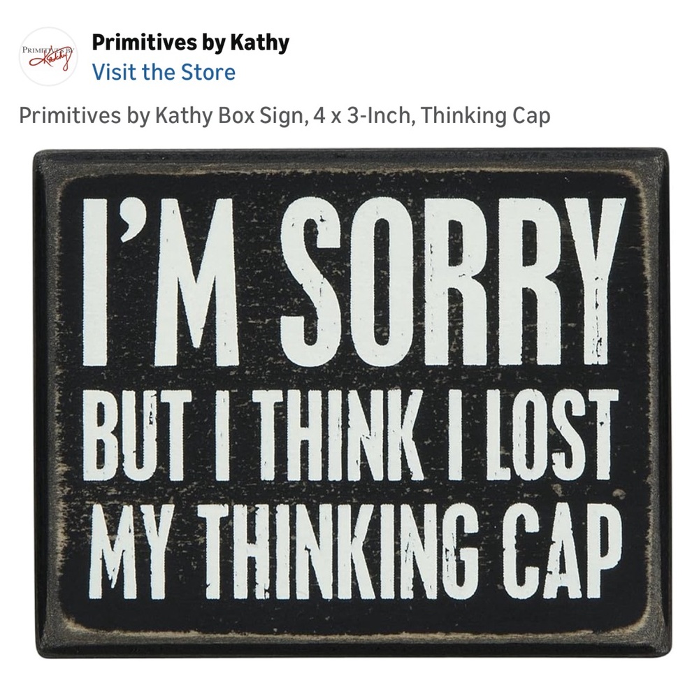 Primitives by Kathy Humorous, thinking cap